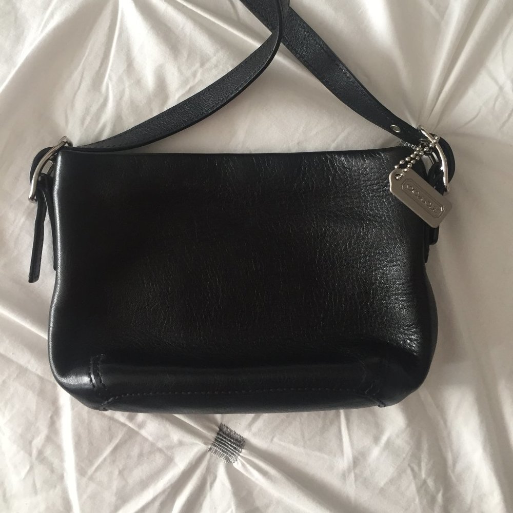 Coach Black Leather Mini Bag